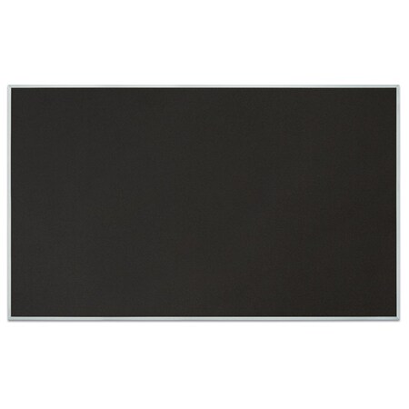 United Visual Products Corkboard, Fabric, Blk, 2 Door, 48x36" UV303-BLACK-BLACK